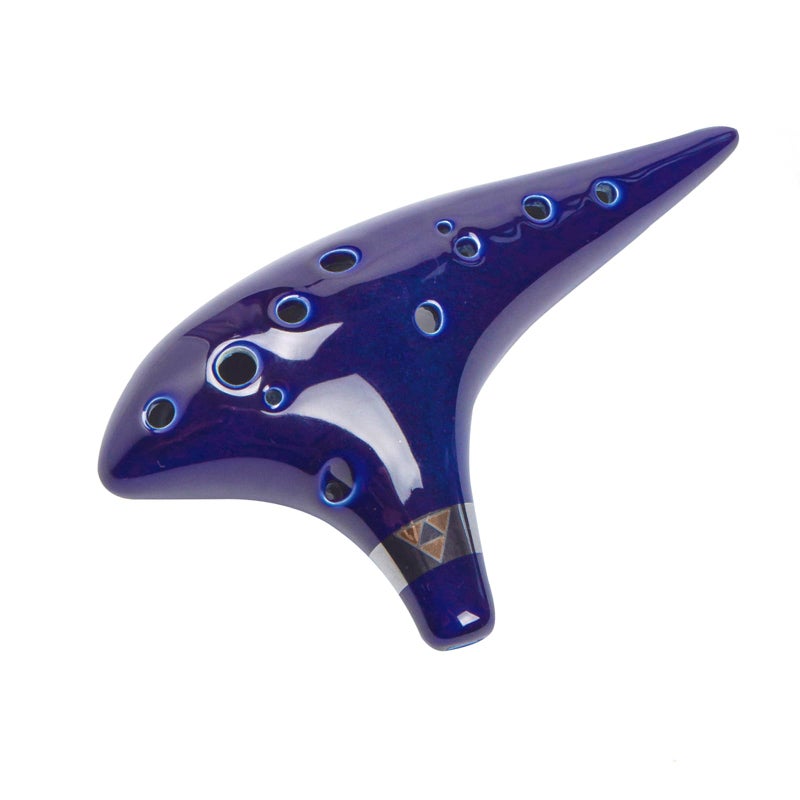 awef â€œOcean Notesâ€ 12 Hole Sweet Potato Ocarina Graceful Shape Pottery Ocarina in Alto C (Royal Blue) - Image 1
